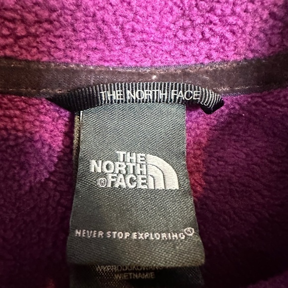 The North Face Crescent Ridge Shawl Collar Fleece Womens Sz‎ M purple Pullover - Picture 2 of 7